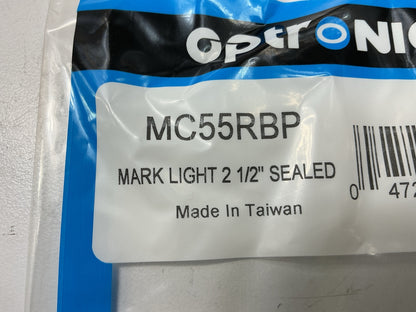 Optronics MC-55RBP Red 2.5'' Round Sealed Side Marker / Clearance Light RED Lamp