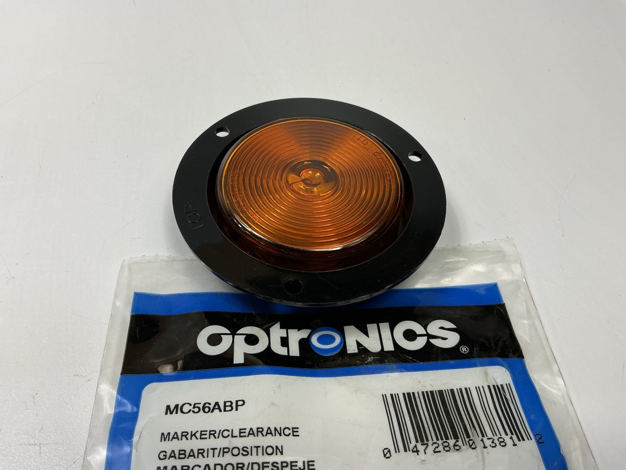Optronics MC56ABP 2.5'' Yellow Recess Flange Mount Marker/clearance Light Lamp