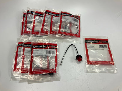 (10) Optronics MCL10RKBP 3/4'' Red LED Non-Directional Marker / Clearance Light