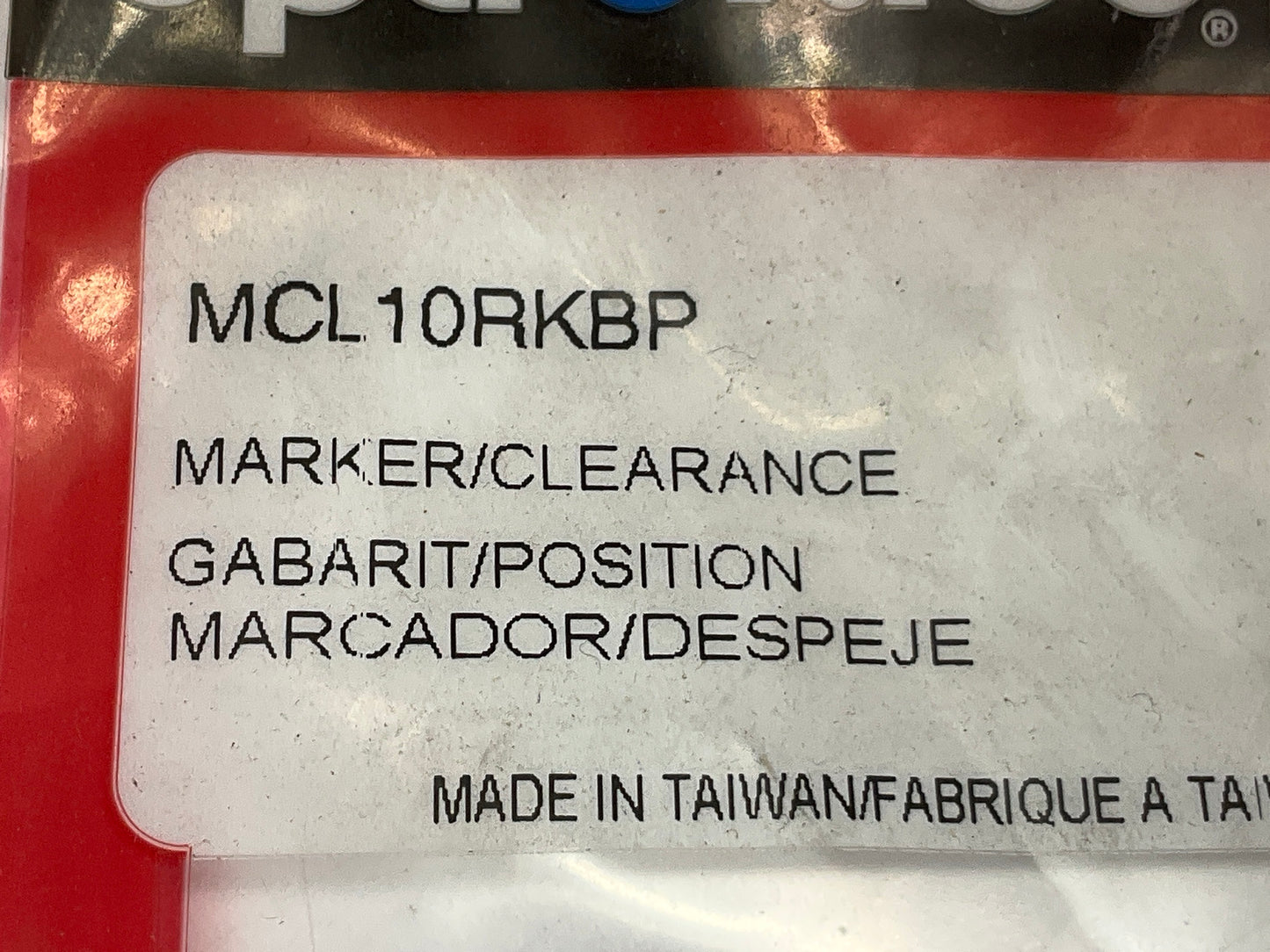 (10) Optronics MCL10RKBP 3/4'' Red LED Non-Directional Marker / Clearance Light