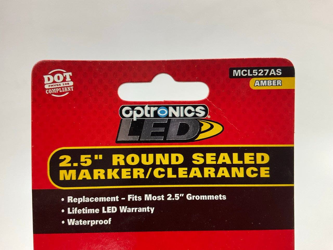 (10) Optronics MCL527AS Amber LED 2.5'' Round Marker/Clearance Trailer Lights 12V
