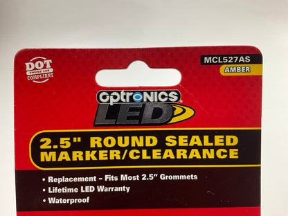 Optronics MCL527AS Amber LED 2.5'' Round Marker/Clearance Trailer Light - 12V