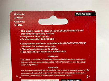 (10) Optronics MCL527RS 2.5'' Round Red LED Sealed Marker Clearance Light Lamp