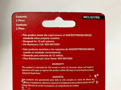 Optronics MCL527RS 2.5'' Round Red LED Sealed Marker Clearance Light Lamp, 12V
