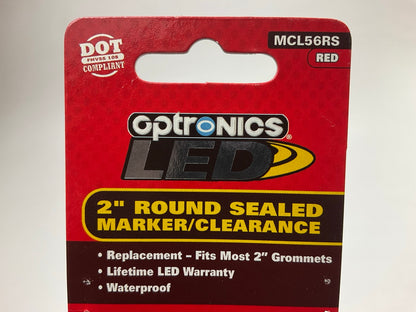 Optronics MCL56RS 2'' Round Red LED Sealed Marker Clearance Light Lamp, 12V