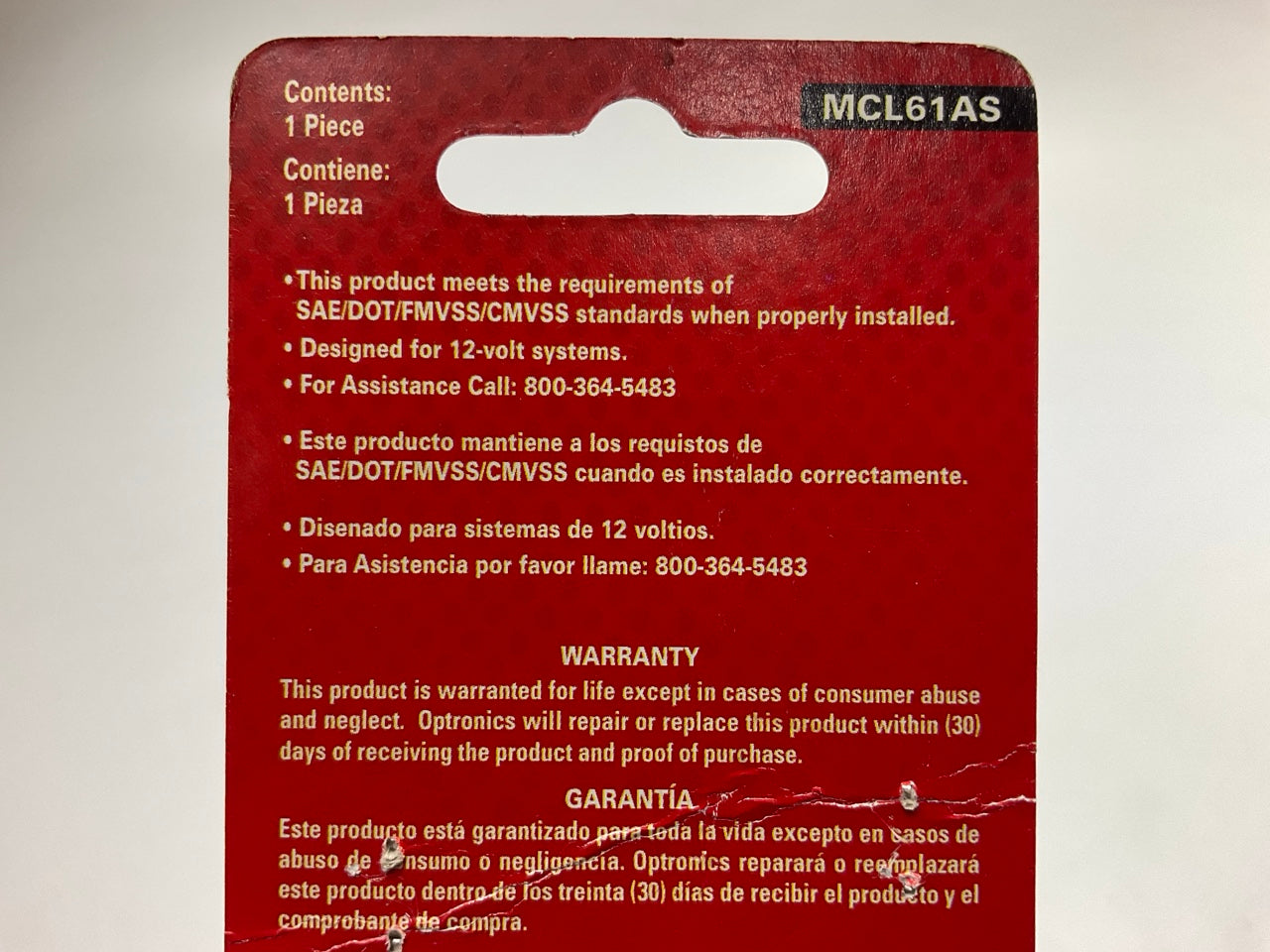 (10) Optronics MCL61AS LED Marker / Clearance Light, Amber,  Waterproof