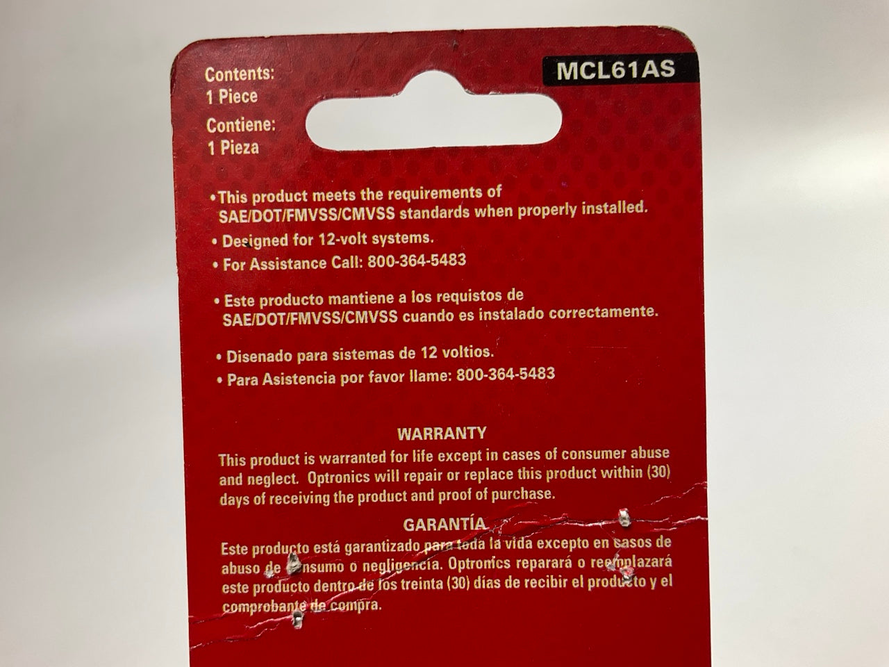 Optronics MCL61AS LED Marker / Clearance Light, Amber,  Waterproof