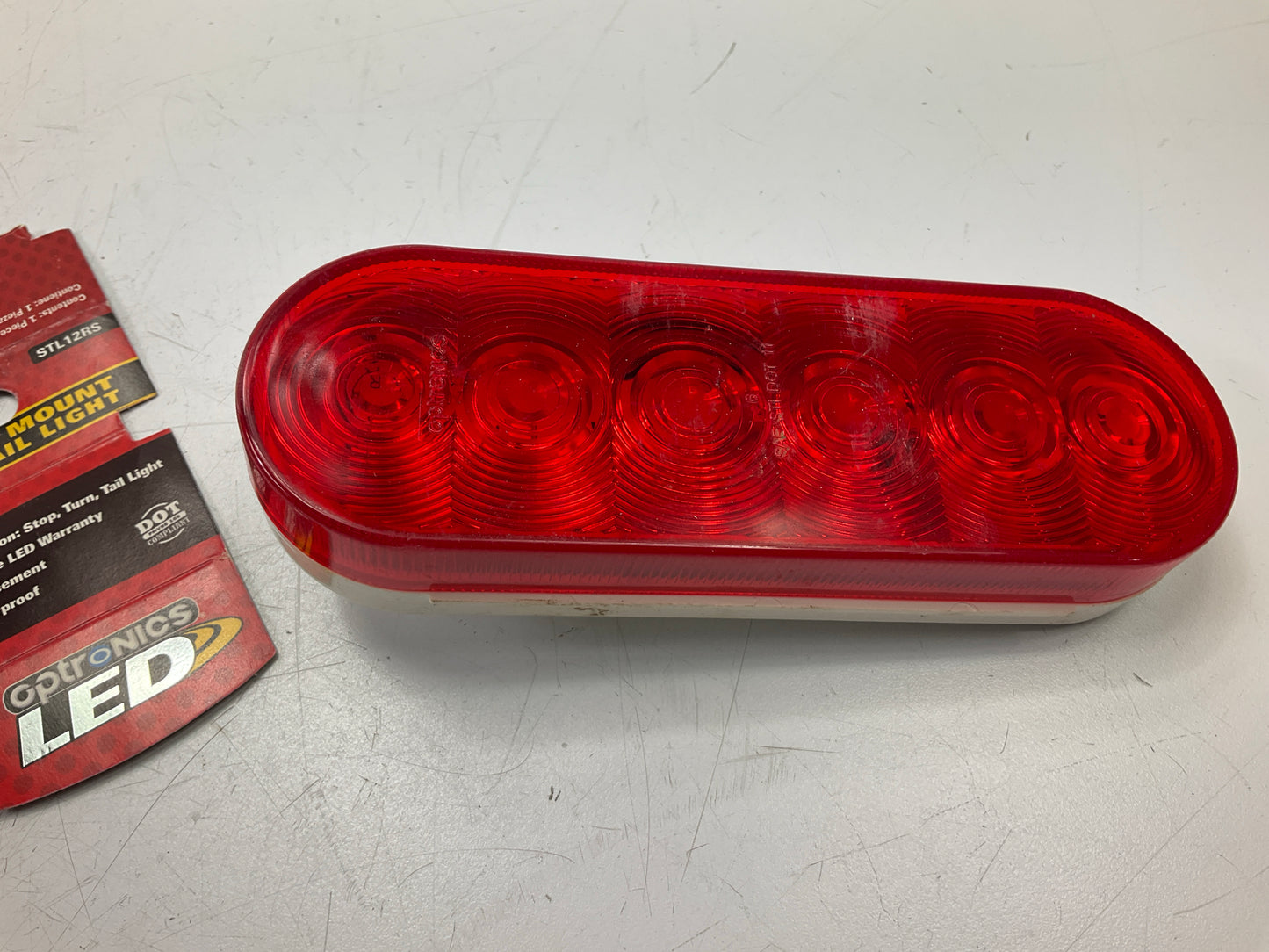 Optronics STL12RS 6'' Oval Sealed LED Waterproof Trailer Tail Light, Red