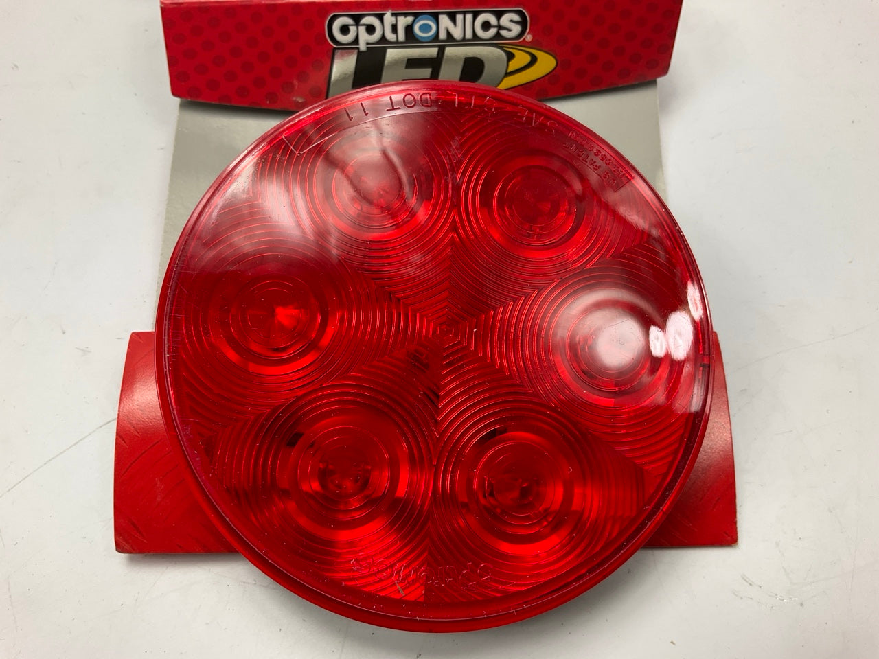 Optronics STL13RS LED 4'' Flush Mount Stop/Tail/Turn Light, Red LED Light Lamp