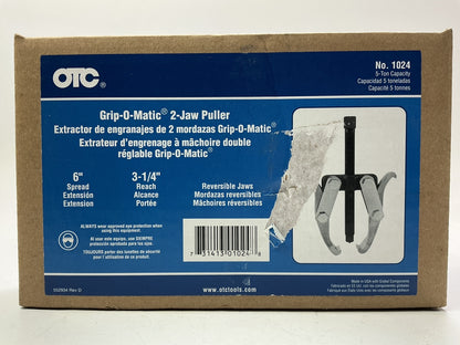 OTC 1024 5 Ton 2 Jaw Reversing Puller Reach 3-1/4, Spread 6''