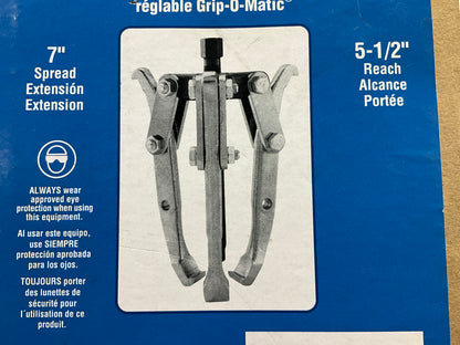 OTC 1027 5-Ton Reversible Jaw 'Grip-O-Matic' Puller, Long 2/3 Jaw, Mechanical