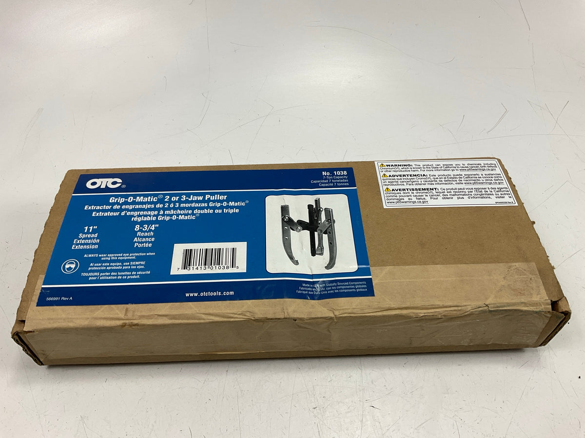 OTC 1038 11'' Spread 7-Ton Long 2/3-Jaw Grip-O-Matic Puller