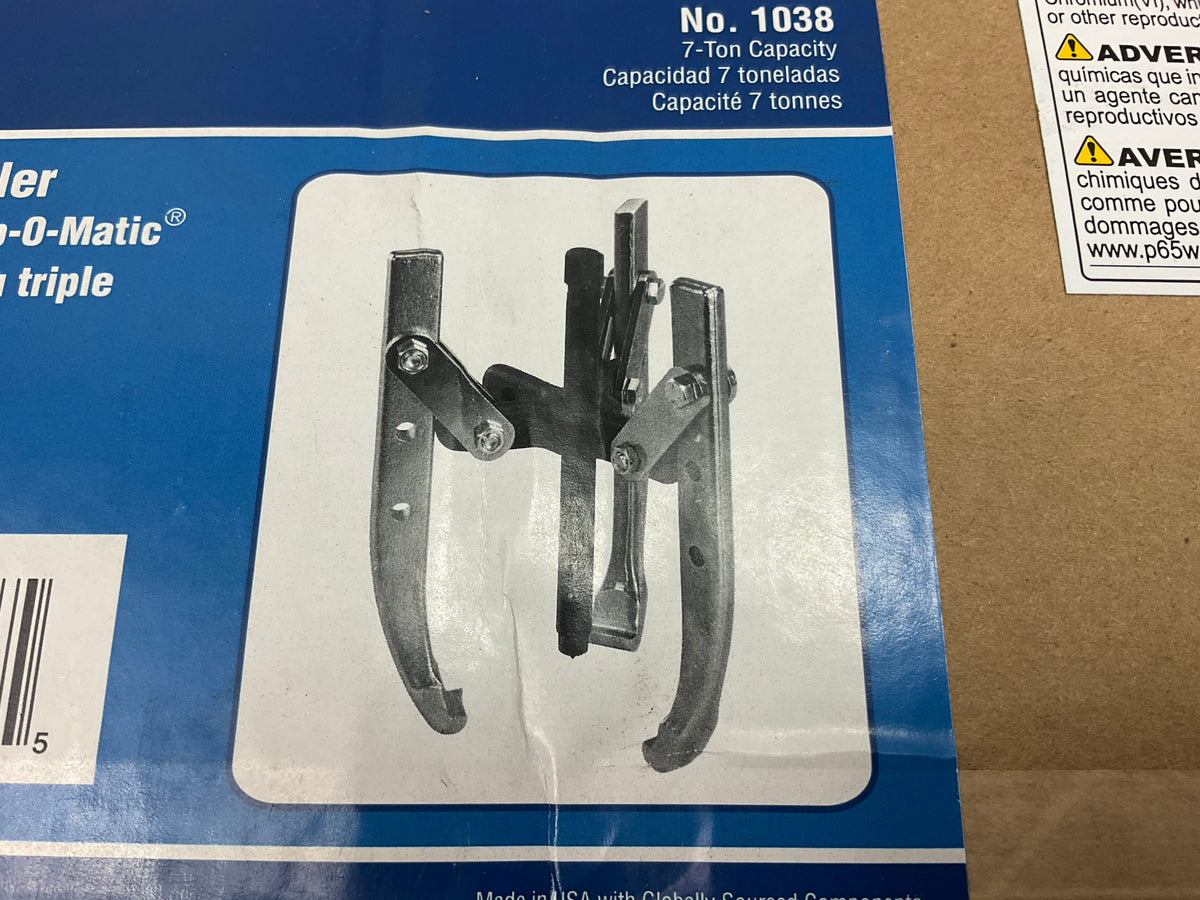 OTC 1038 11'' Spread 7-Ton Long 2/3-Jaw Grip-O-Matic Puller