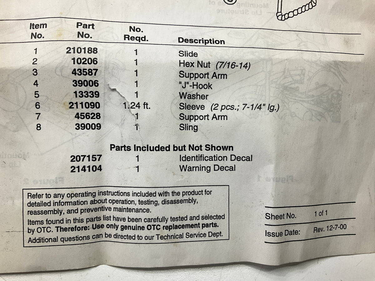 OTC 1722 Transverse Engine Support Bar - 500 Lbs