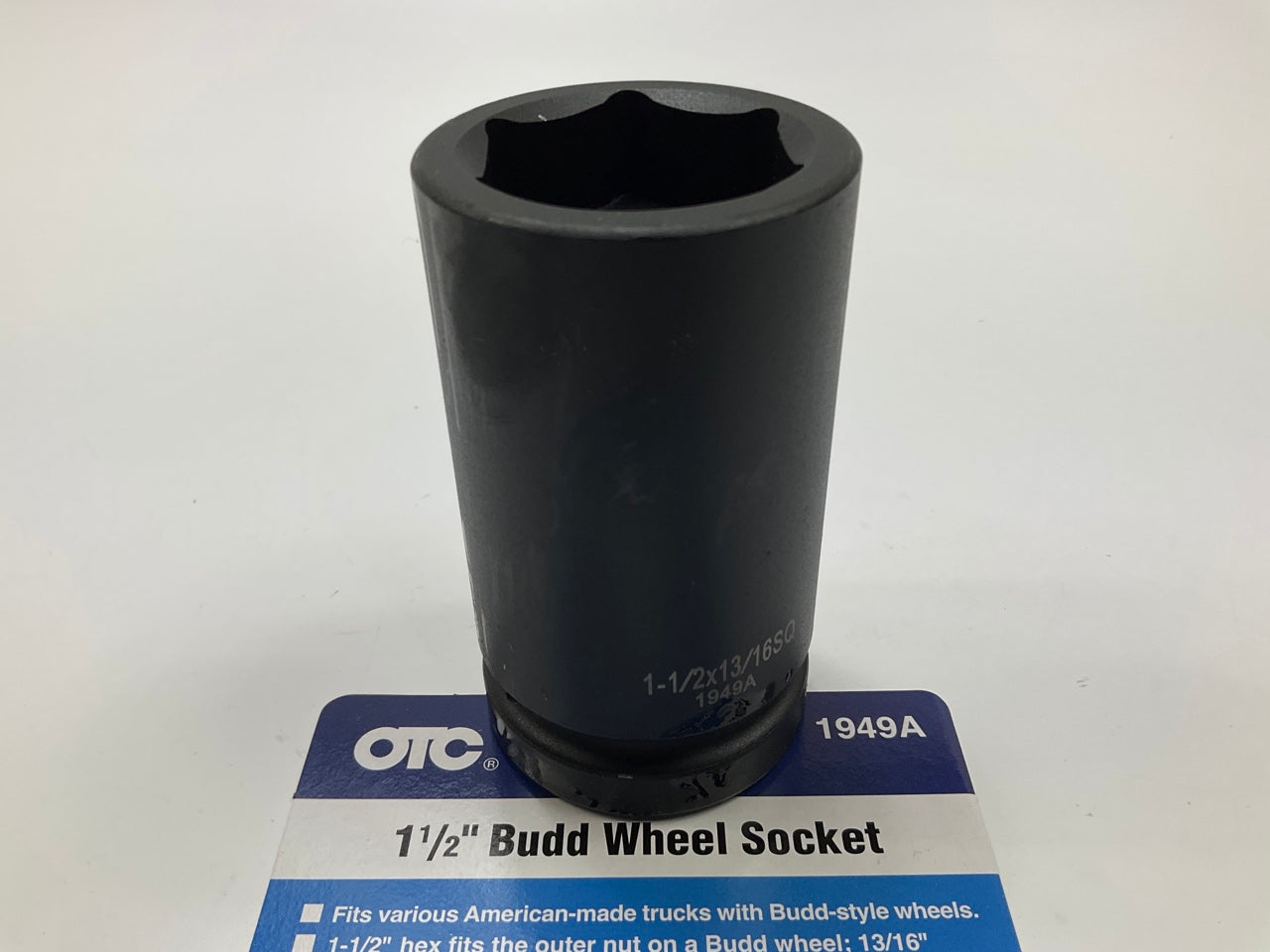 OTC 1949A 1-1/2'' Wheel Socket With 13/16'' Square For Budd Wheel DUALLY Trucks
