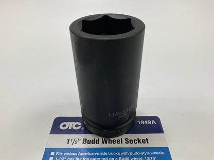 OTC 1949A 1-1/2'' Wheel Socket With 13/16'' Square For Budd Wheel DUALLY Trucks