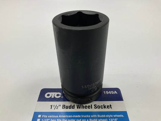 OTC 1949A 1-1/2'' Wheel Socket With 13/16'' Square For Budd Wheel DUALLY Trucks