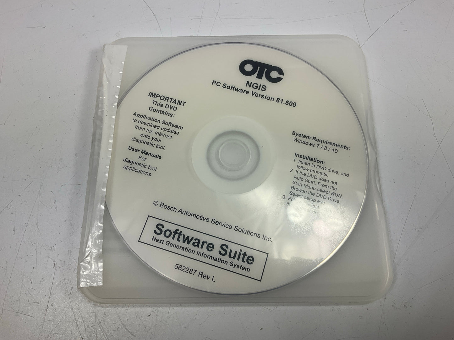 OTC Genisys 3421-153 Software Version 81.509 Update CD
