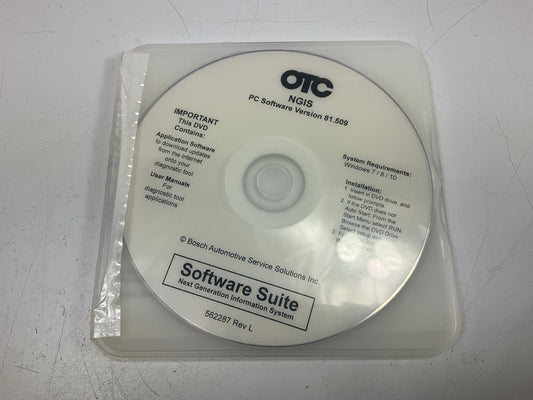 OTC Genisys 3421-153 Software Version 81.509 Update CD
