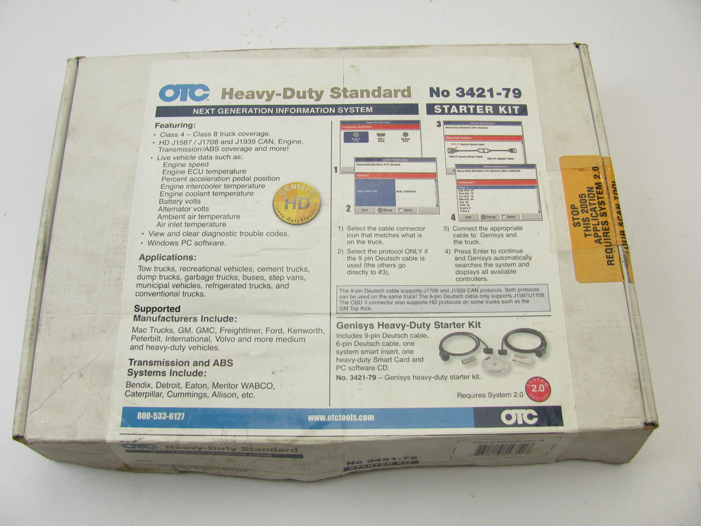 OTC 3421-79 Genisys Scanner Heavy Duty Truck Standard Starter Kit