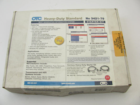 OTC 3421-79 Genisys Scanner Heavy Duty Truck Standard Starter Kit