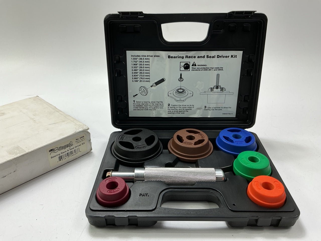 OTC 4408 8 Piece Bearing Race And Seal Driver Took Kit Set