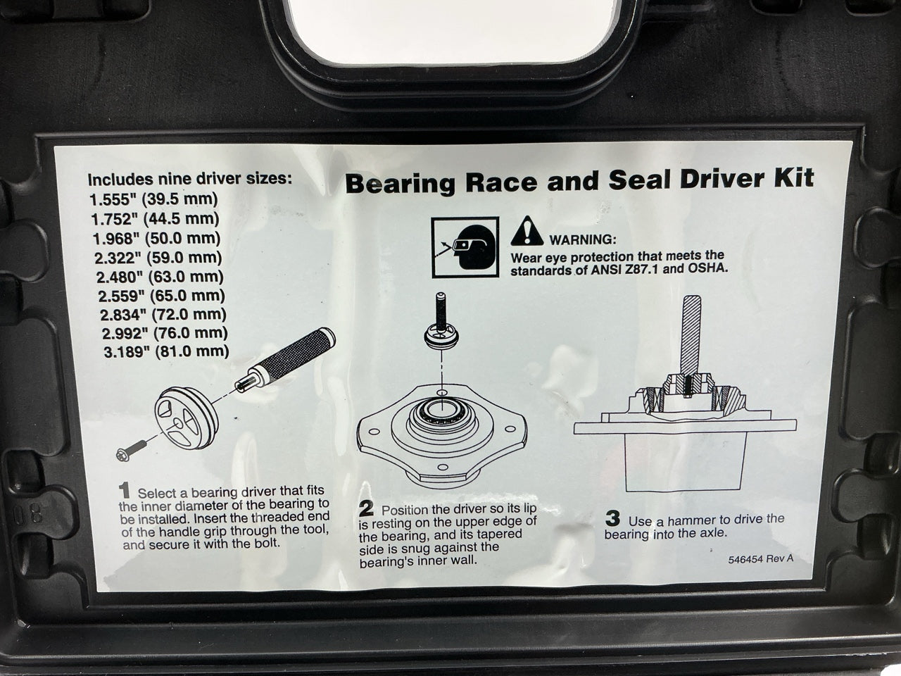 OTC 4408 8 Piece Bearing Race And Seal Driver Took Kit Set
