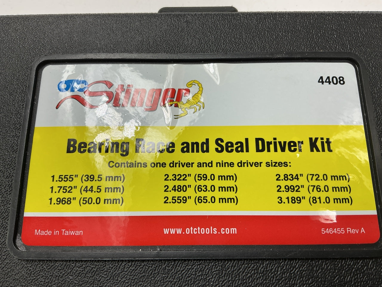 OTC 4408 8 Piece Bearing Race And Seal Driver Took Kit Set