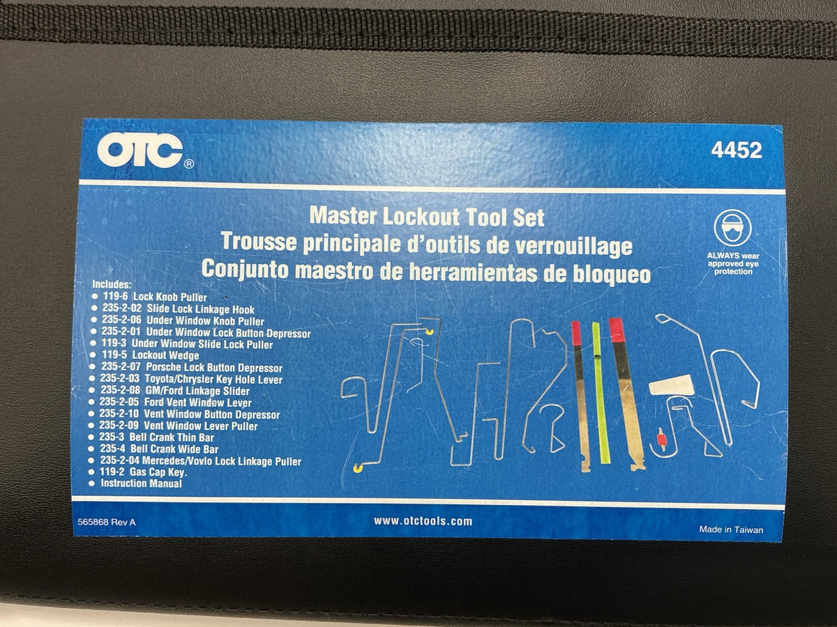 OTC 4452 Master Lock Tool Set Kit