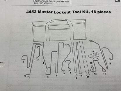 OTC 4452 Master Lock Tool Set Kit