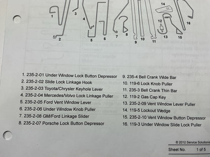 OTC 4452 Master Lock Tool Set Kit