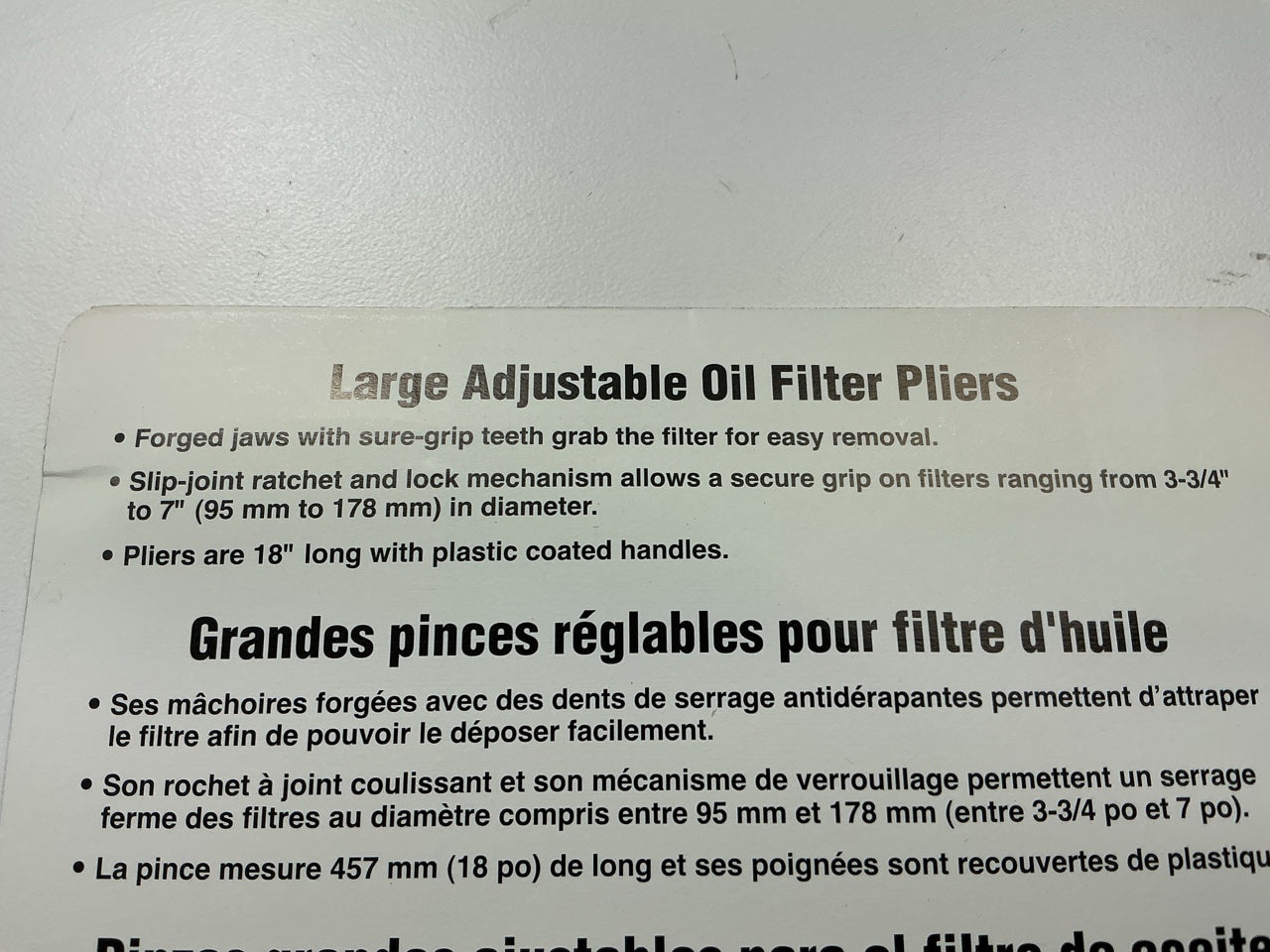 OTC 4561 Heavy-Duty Adjustable Oil Filter Pliers - 3-3/4'' To 7'' Range