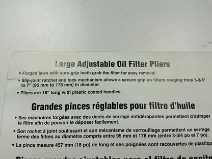 OTC 4561 Heavy-Duty Adjustable Oil Filter Pliers - 3-3/4'' To 7'' Range