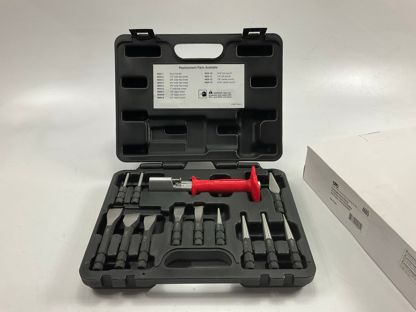 OTC 4605 Quick Change Punch And Chisel Set - 13 Piece
