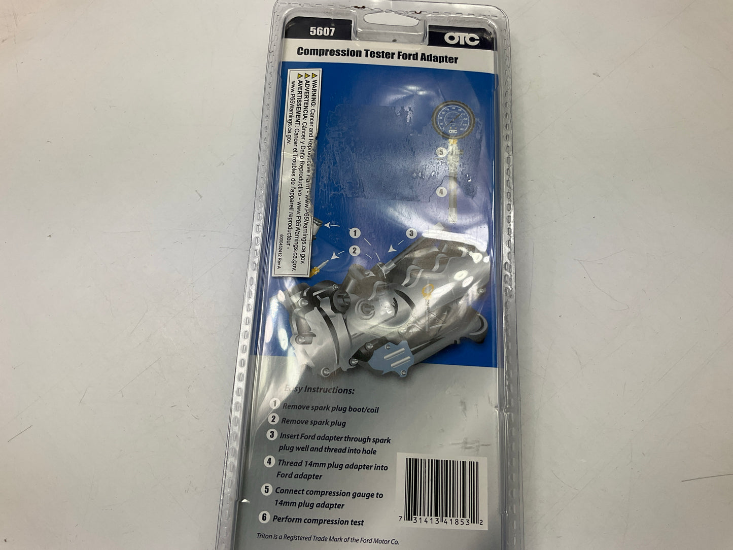 OTC 5607 14mm Compression Tester Adapter - Ford Triton 3-valve 2004-newer