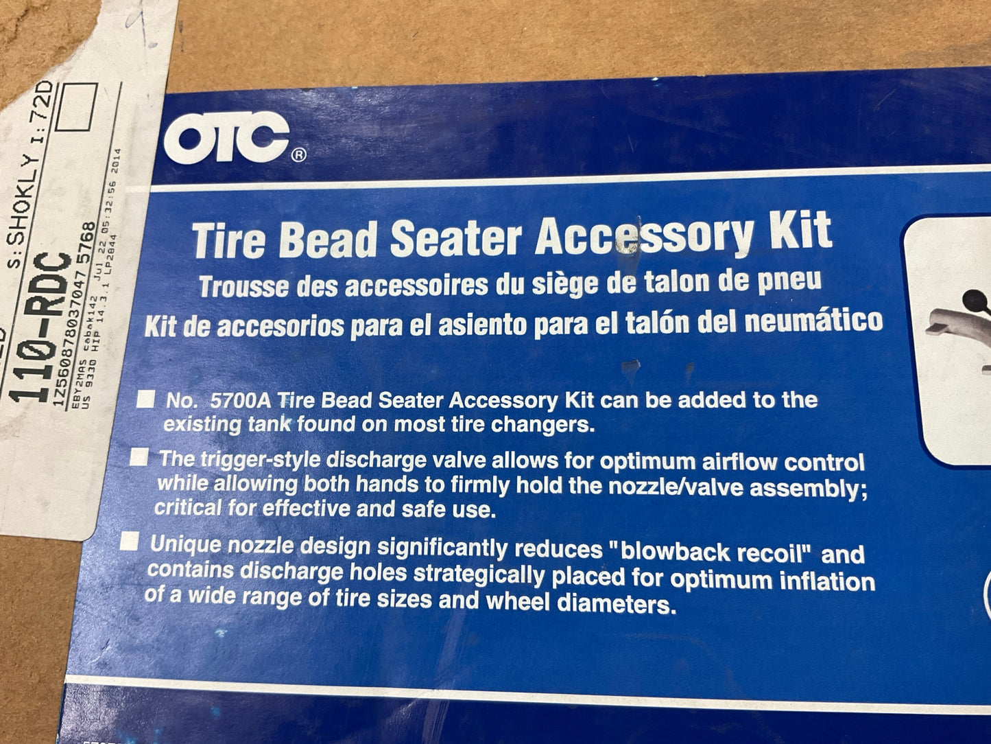 OTC 5700A Tire Bead Seater Kit