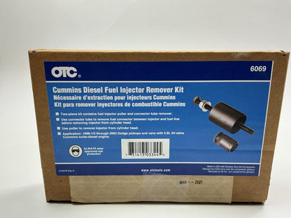 OTC 6069 Cummins Diesel Fuel Injector Remover Kit For 99-02 Cummins 5.9 24 Valve