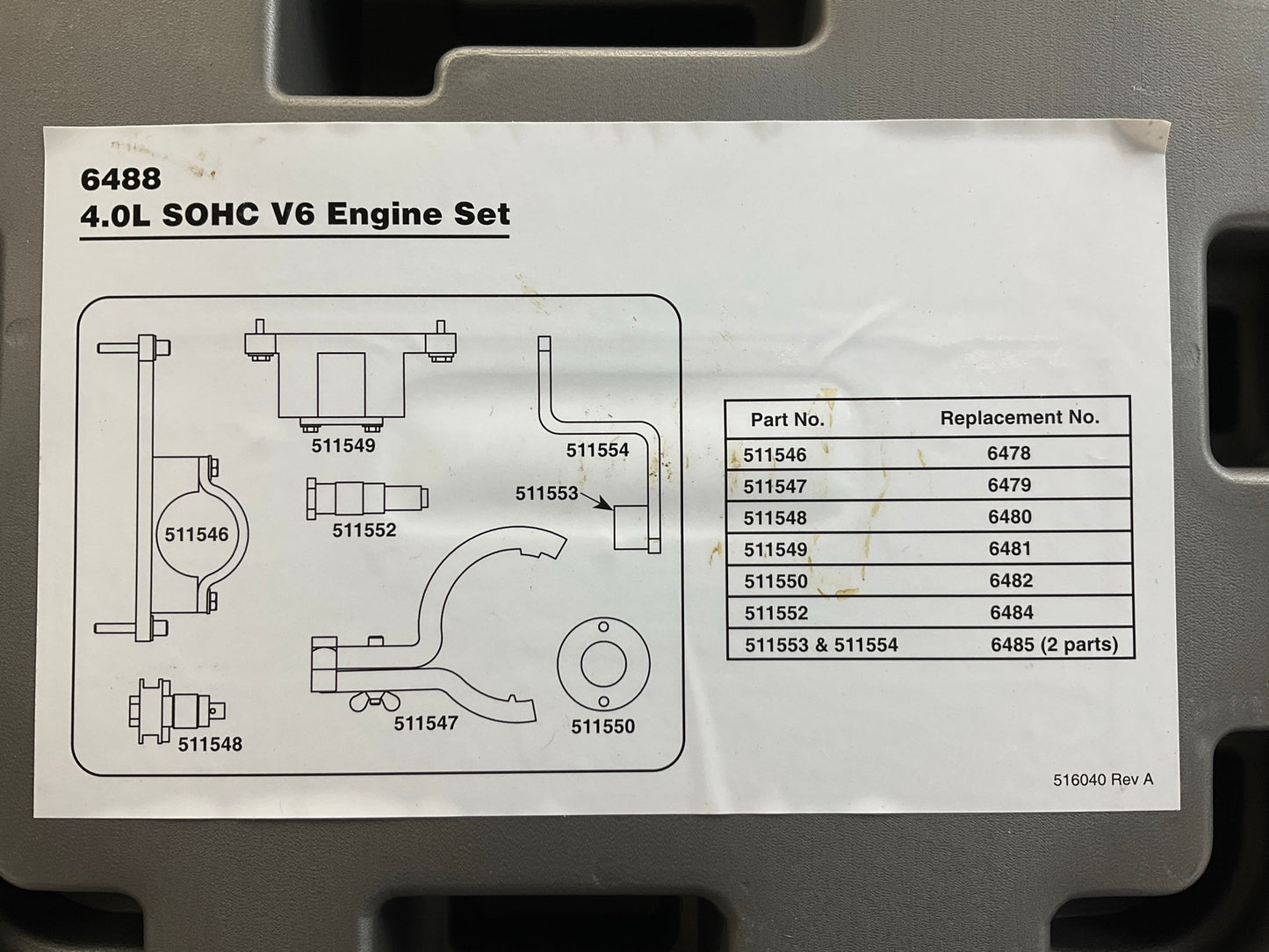 OTC 6488 Ford 4.0L SOHC Cam Timing Chain Service Tool Set