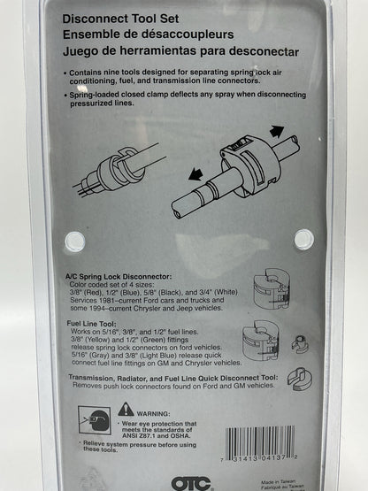 OTC 6517 9 Piece Fuel And A/C Line Disconnect Tool Set