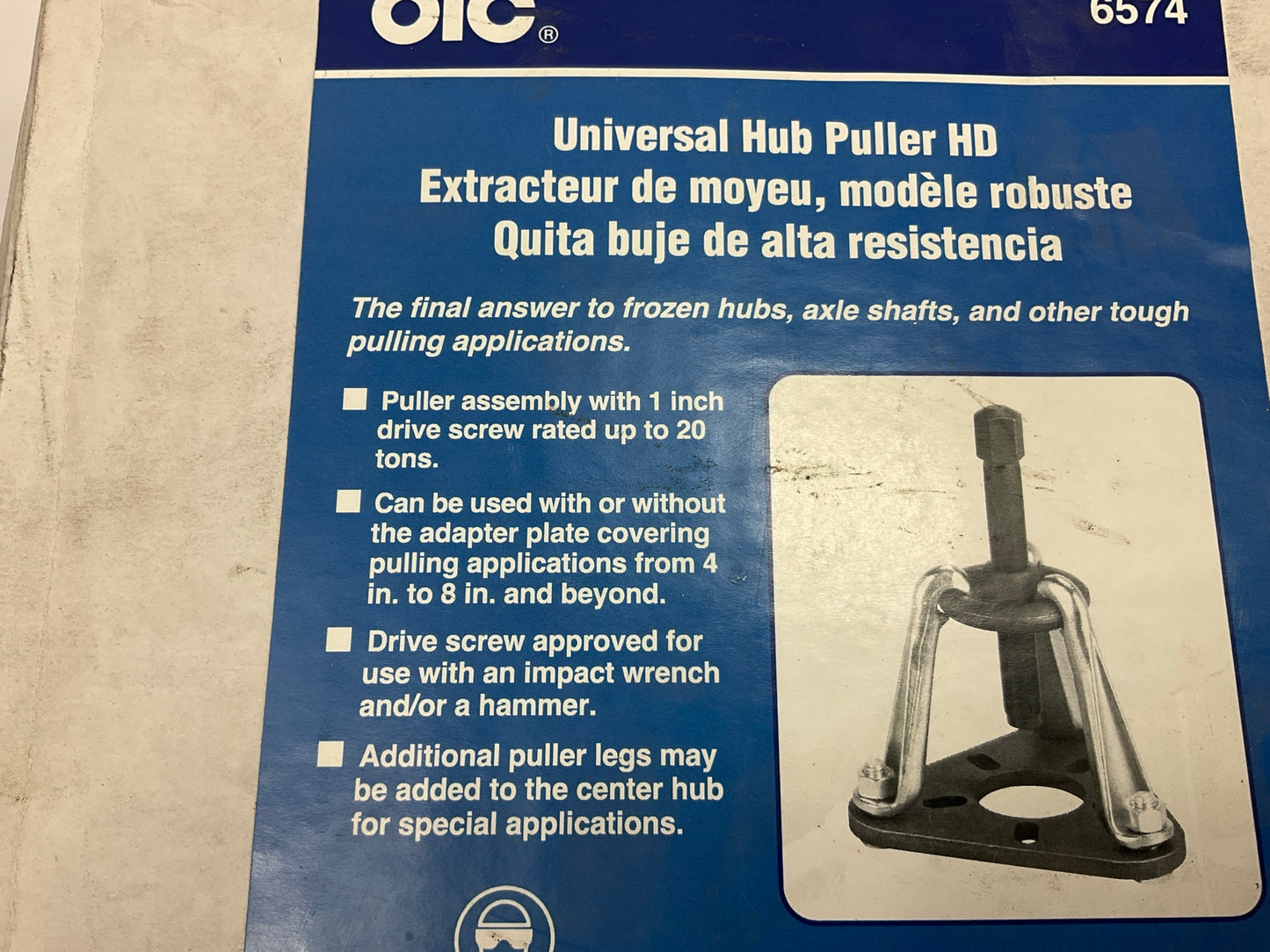 OTC 6574 Universal Heavy Duty Hub Puller, 20-ton Axle Pullet Tool