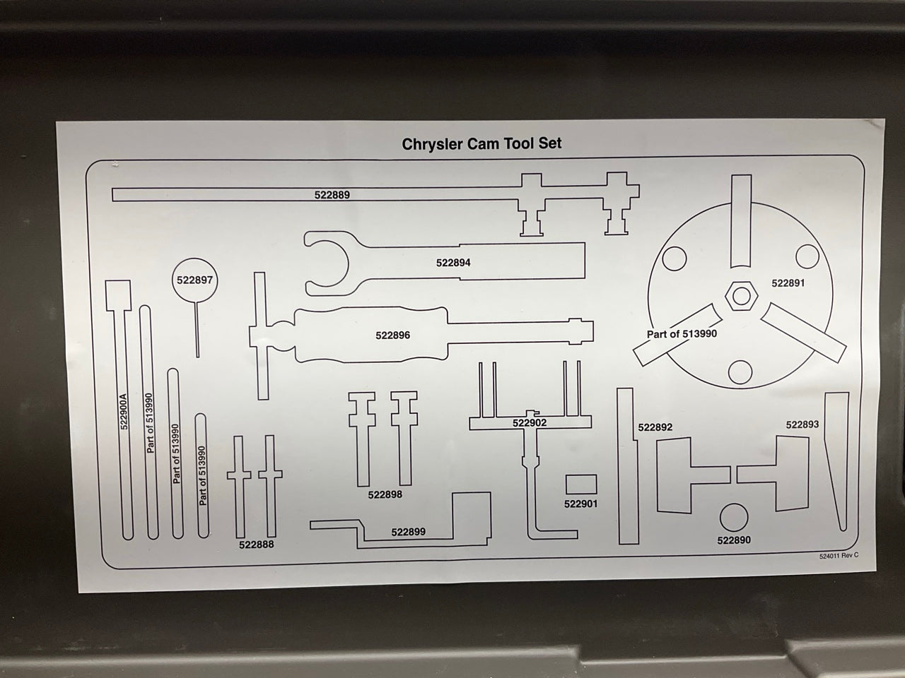 OTC 6689 Master Cam Tool Set For Chrysler