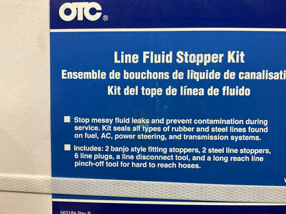 OTC 6703 Line Fluid Stopper Kit Work On Fuel, A/C, Power Steering And Auto Trans