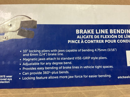 OTC 6719BP Brake Line Bending Pliers 10'' Adjustable, Magnetic Jaw