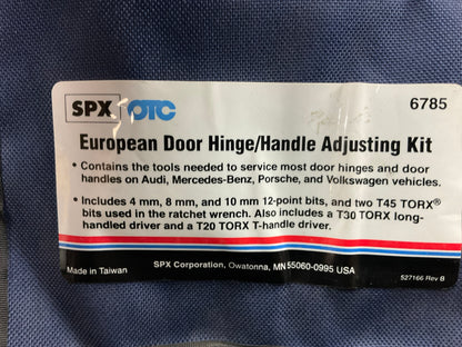 OTC 6785 European Door Hinge / Handle Adjusting Tool Kit