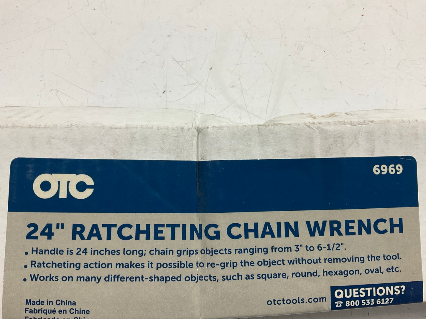 OTC 6969  24-inch Ratcheting Chain Wrench 3'' To 6-1/2'' O.D.