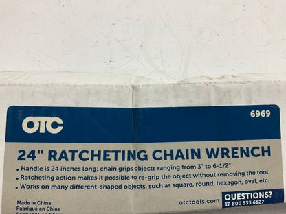 OTC 6969  24-inch Ratcheting Chain Wrench 3'' To 6-1/2'' O.D.