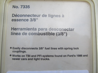 OTC 7335 Yellow 3/8'' Ford Fuel Line Disconnect Tool W/ Spring Lock Coupling
