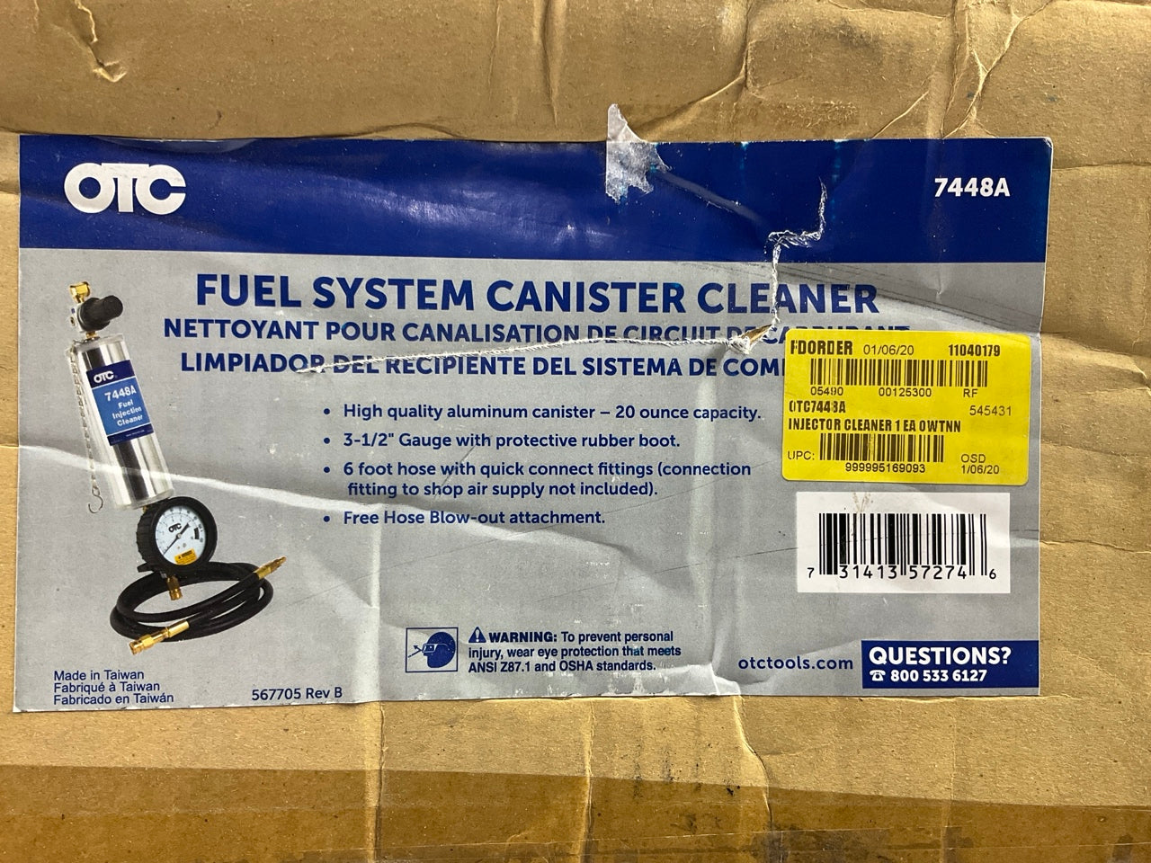 OTC Tools 7448A Fuel Injection Cleaner Canister