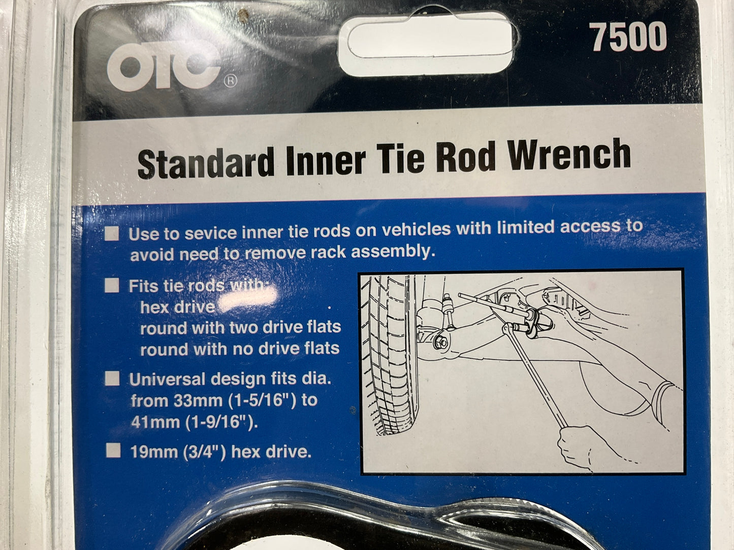 OTC 7500 Inner Tie Rod Wrench - Heavy-Duty Removal Tool For Easy Steering Repair