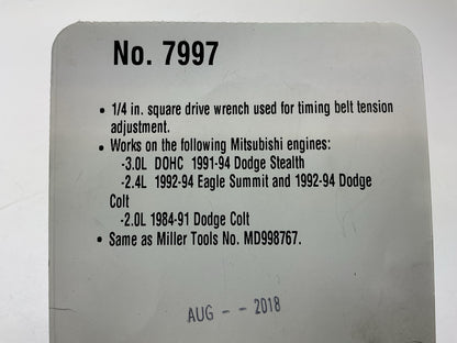 OTC 7997 Preload Timing Belt Wrench Tool MD-998767 For Hyundai Mitsubishi